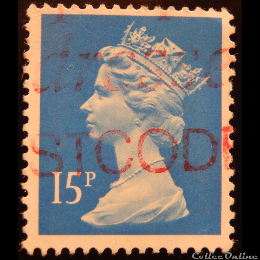 Royaume-Uni 00905 reine Elisabeth II 15p de 1979 timbre europe royaume uni 00905 reine elisabeth ii 15p de 1979