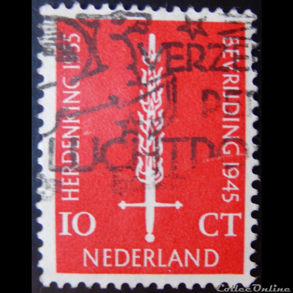 Pays-Bas 00633 épé flamboyante 10c de 1955 timbre europe pays bas 00633 epe flamboyante 10c de 1955