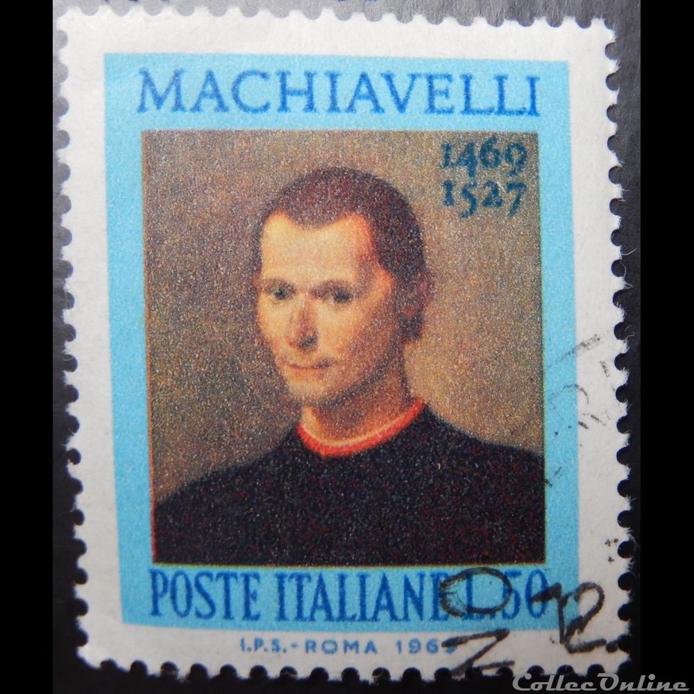 Italie 01036 Niccolo Machiavelli 50 lires de 1969 timbre europe italie 01036 niccolo machiavelli 50 lires de 1969