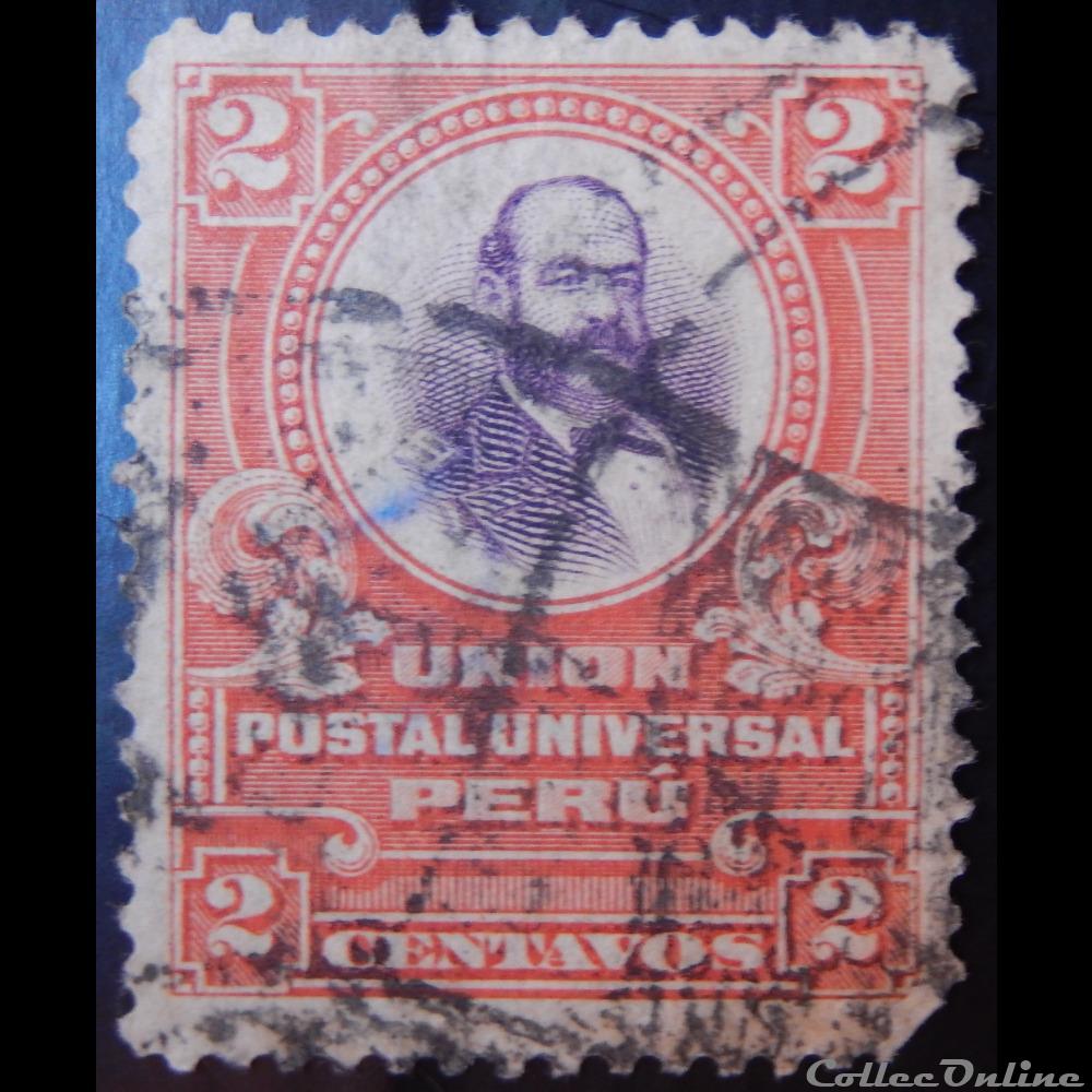 Pérou 00134 amiral Miguel L. Grau 2c de 1907 timbre amerique perou 00134 amiral miguel l grau 2c de 1907