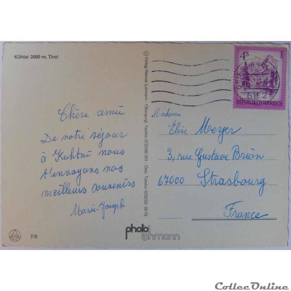 CP d'Autriche, Tirol, Kühtai carte postale europe rhone alpe cp autriche tirol kuhtai