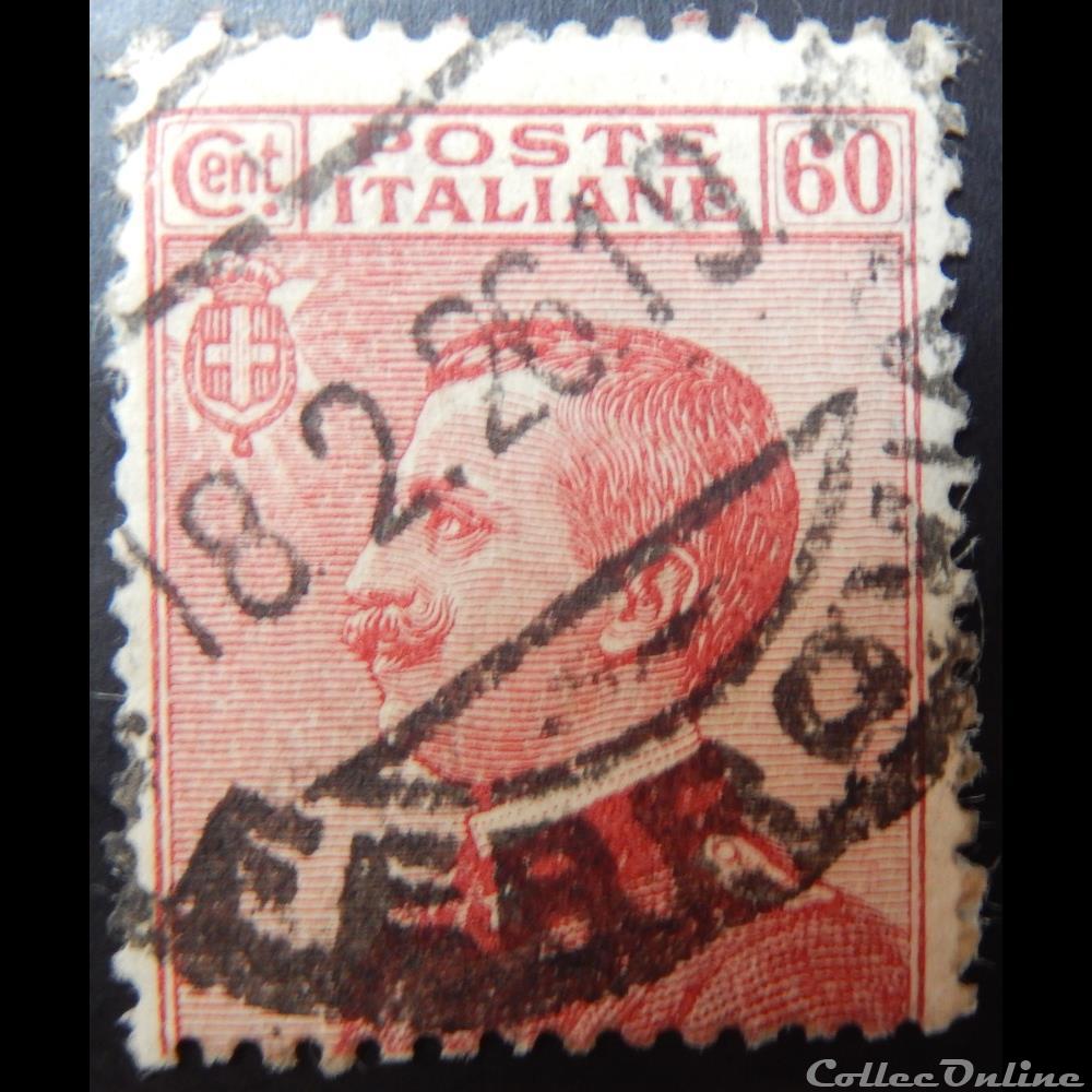 timbre europe italie 00108 vittorio emanuele iii 60c de 1918