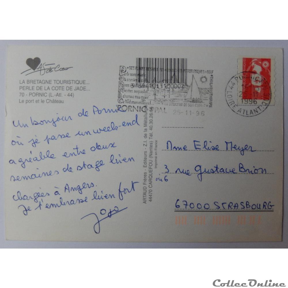 carte postale france pay cp de loire atlantique pornic