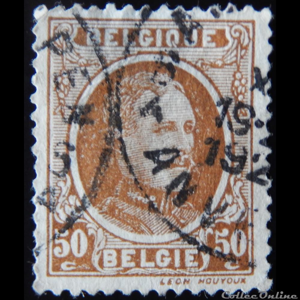 Belgique 00203 roi Albert I 50c de 1925 timbre europe belgique 00203 roi albert i 50c de 1925