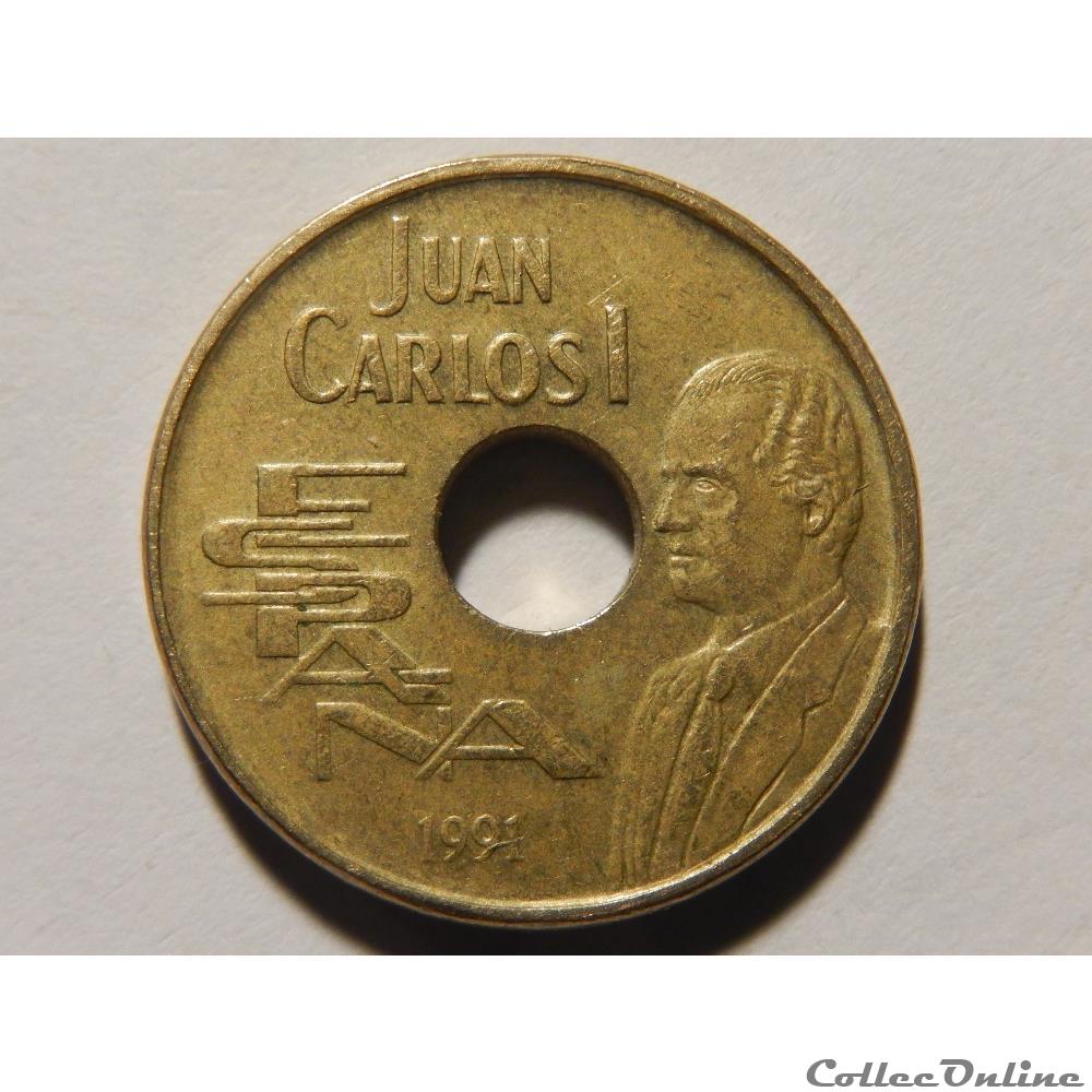 Espagne, 25 pesetas de 1991 monnaie monde espagne 25 pesetas de 1991