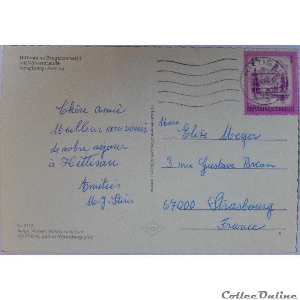 CP d'Autriche, Vorarlberg, Hittisau im Bregenzerwald carte postale europe lorraine cp autriche vorarlberg hittisau im bregenzerwald