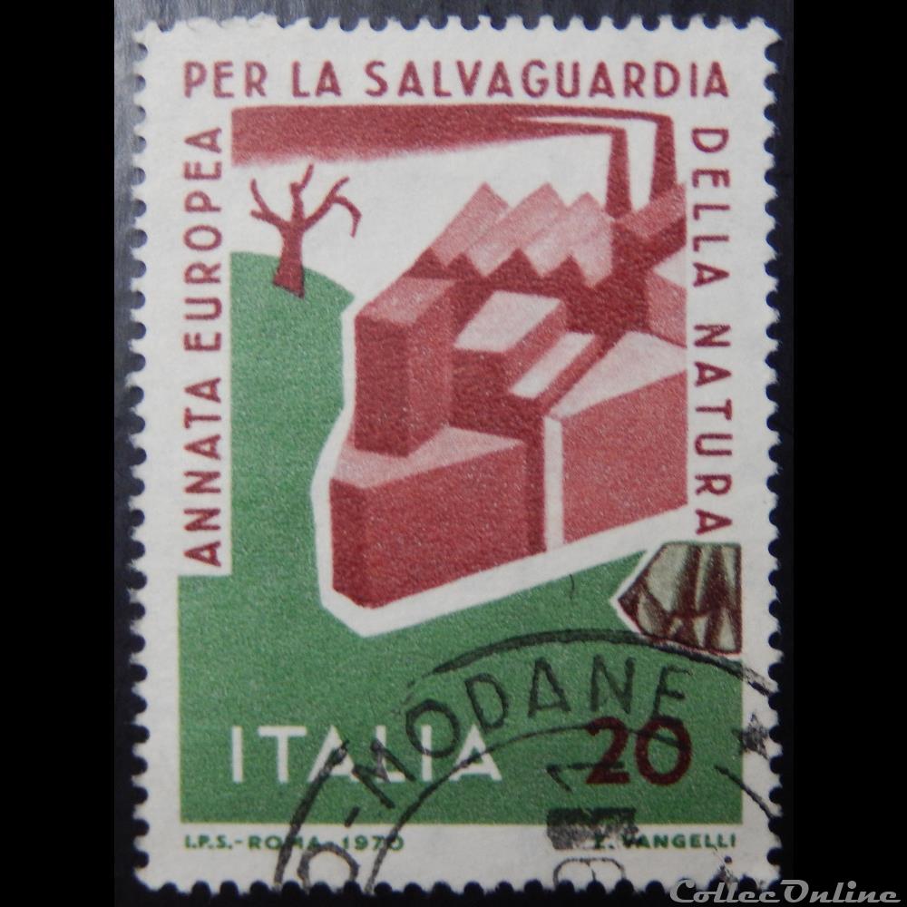 Italie 01063 année européenne pour la sauvegarde de la nature 20 lires de 1970 timbre italie 01063 annee europeenne pour la sauvegarde de la nature 20 lires de 1970