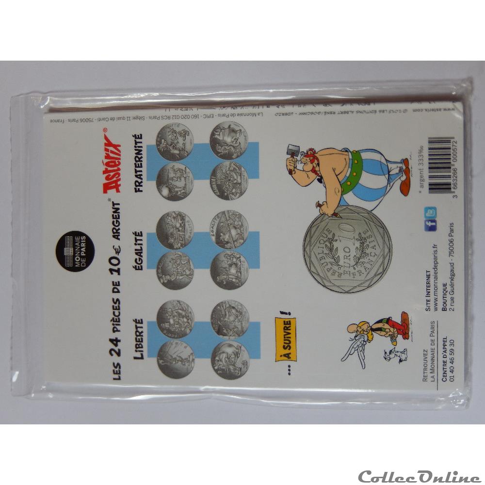 10 euros, Astérix et liberté Rire 2015 3 monnaie france moderne 10 euros asterix et liberte rire 2015