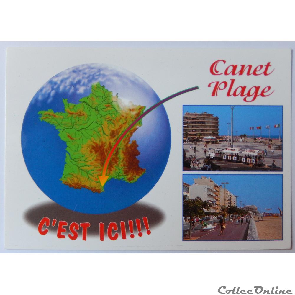 carte postale france midi cp des pyrenees orientales canet plage