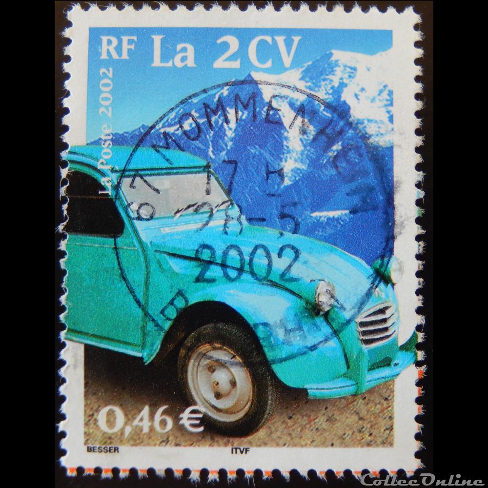 03474 Transports La 2 CV 0.46€ de 2002 timbre france 03474 transports la 2 cv 0 46 de 2002