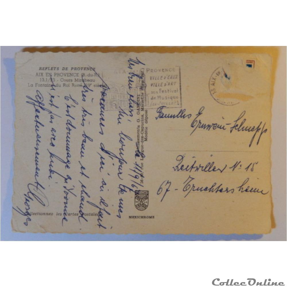 carte postale france cote azur cpa des bouches du rhone aix en provence