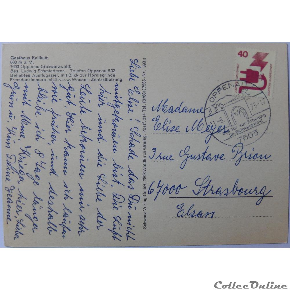 carte postale europe lorraine cp allemagne bade wurtemberg oppenau