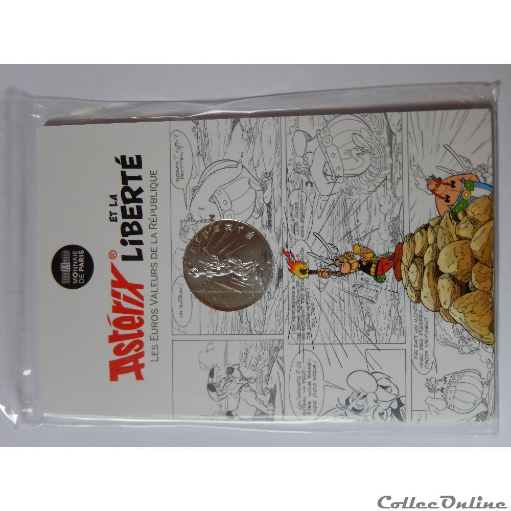10 euros, Astérix et liberté Flambeau 2015 2 monnaie france 10 euros asterix et liberte flambeau 2015