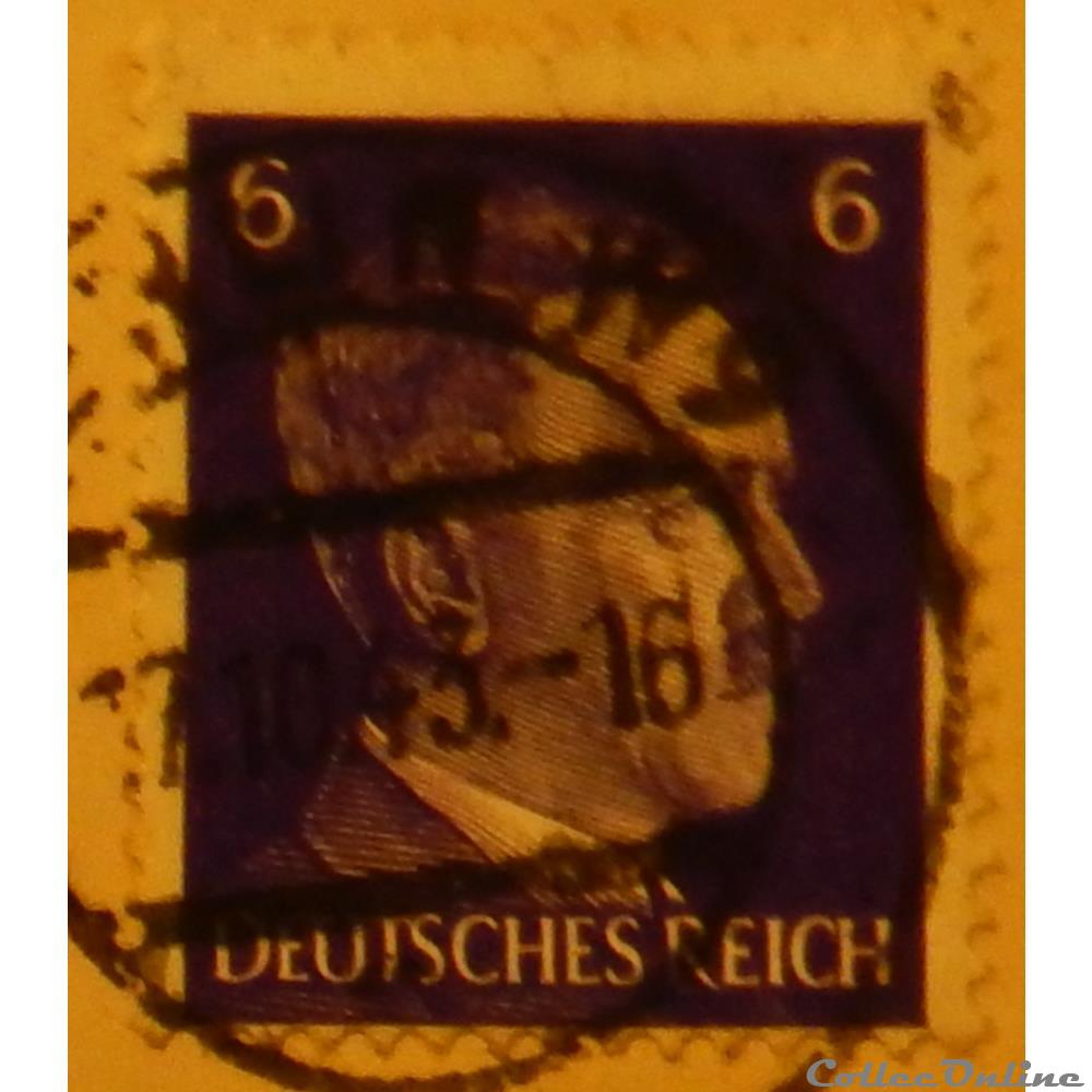 Allemagne Reich 00709 Adolf Hitler 6pf de 1941 3 timbre europe allemagne reich 00709 adolf hitler 6pf de 1941