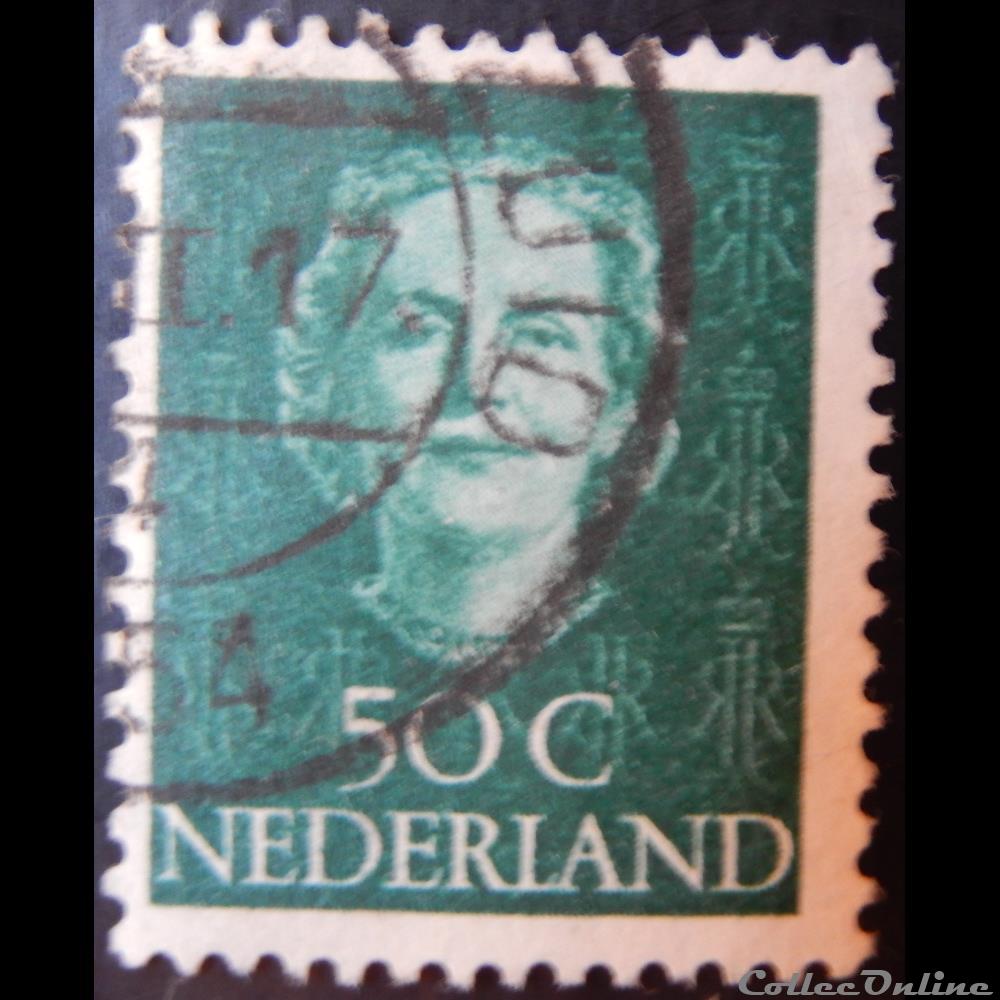 Pays-Bas 00522 reine Juliana 50c de 1949 timbre europe pays bas 00522 reine juliana 50c de 1949