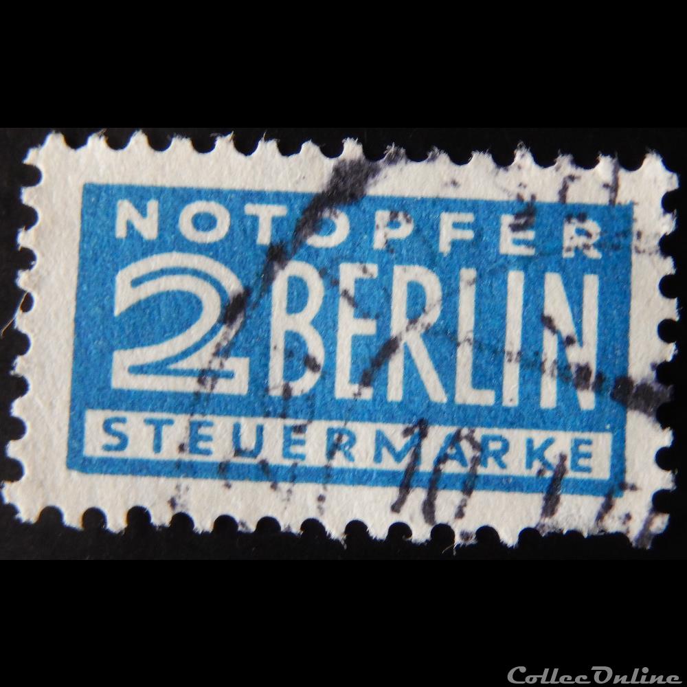 timbre europe allemagne occupation 0070 chiffre 2pf de 1949