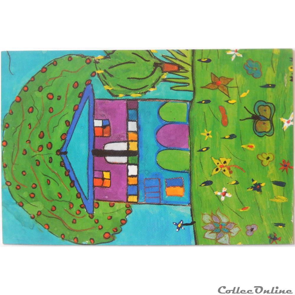 carte postale alsace cp peinture