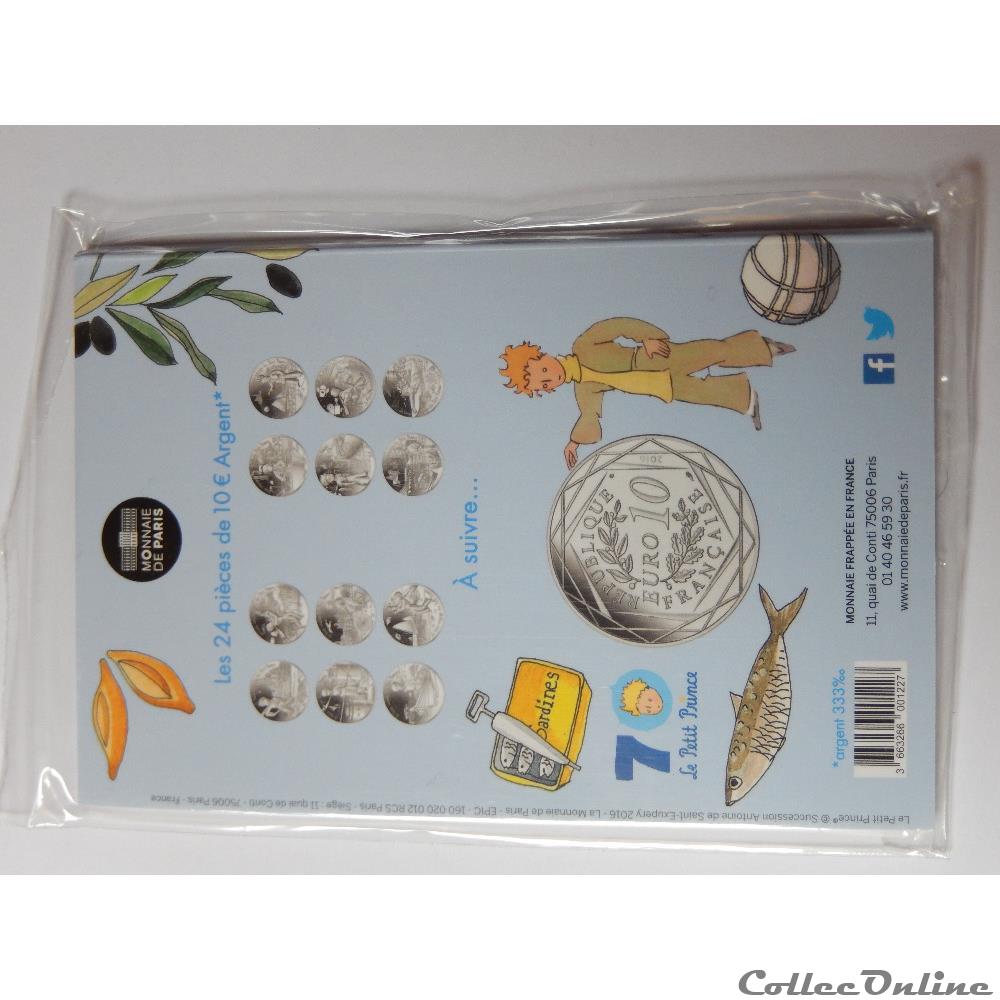 10 euros, le beau voyage du Petit Prince, joue à la pétanque 3 monnaie france suede 10 euros le beau voyage du petit prince joue a la petanque