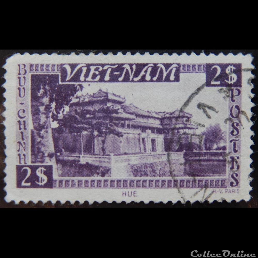 Viet-Nam 00008 ancien palace impérial, Hue 2$ de 1951 timbre asie viet nam 00008 ancien palace imperial hue 2 de 1951