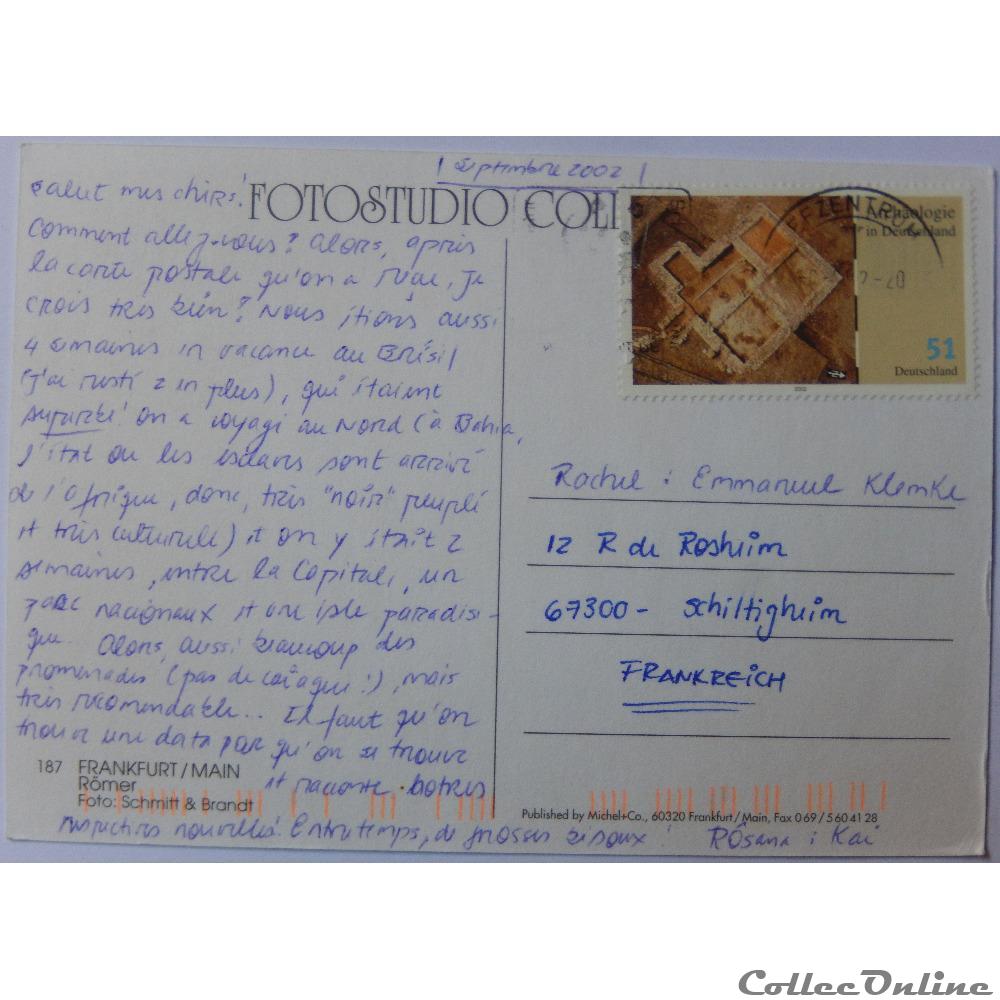 CP d'Allemagne, Hesse, Frankfurt am Main carte postale europe languedoc roussillon cp allemagne hesse frankfurt am main