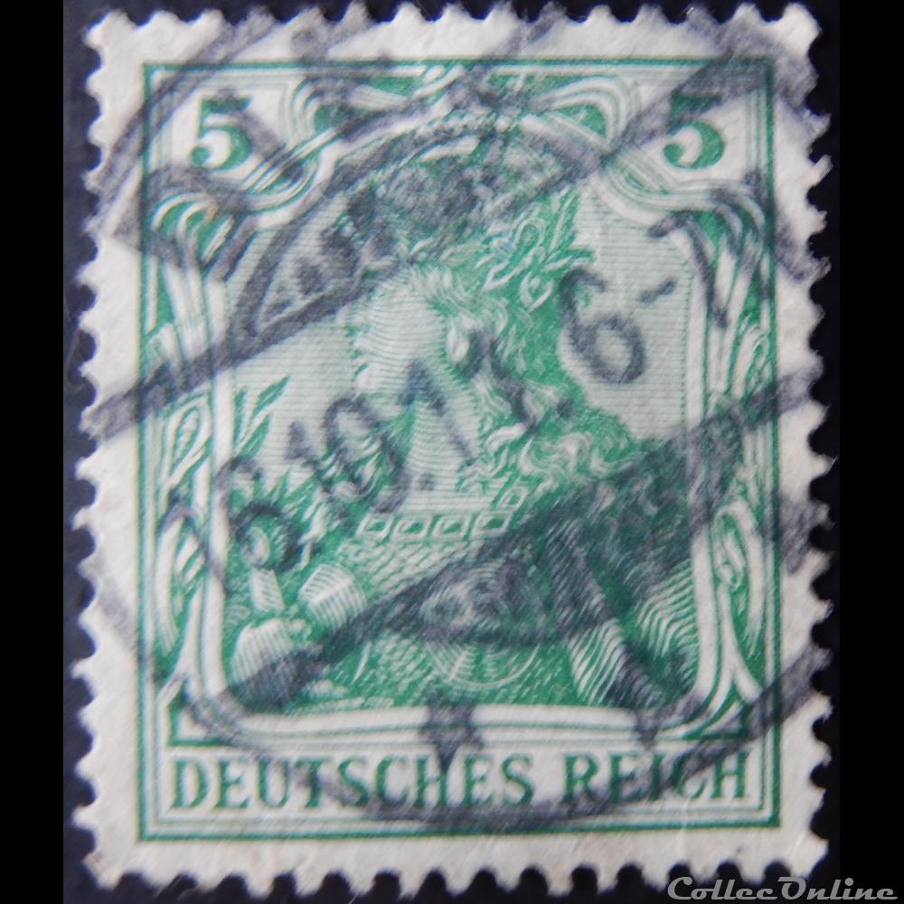 Allemagne Reich 00068 Germania avec la couronne impériale 5pf de 1902 timbre europe allemagne reich 00068 germania avec la couronne imperiale 5pf de 1902