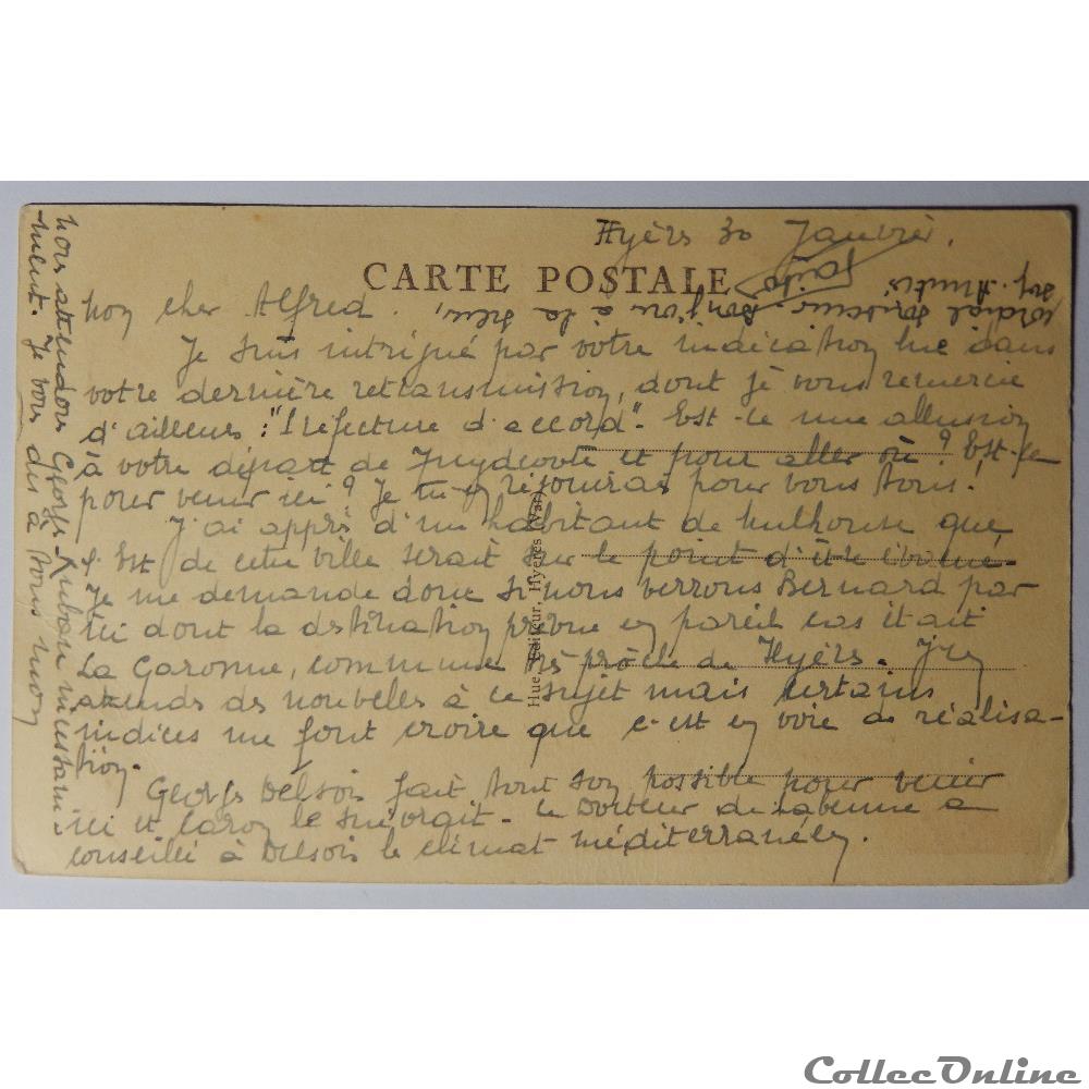 carte postale france provence cote azur cpa du var hyeres rue du repos