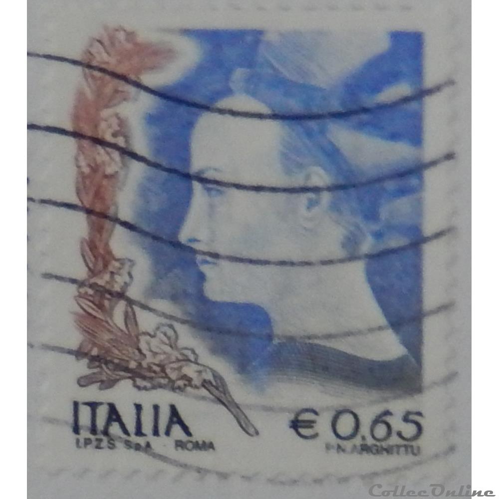 timbre europe italie 02702 femme dans art 0 65 de 2004