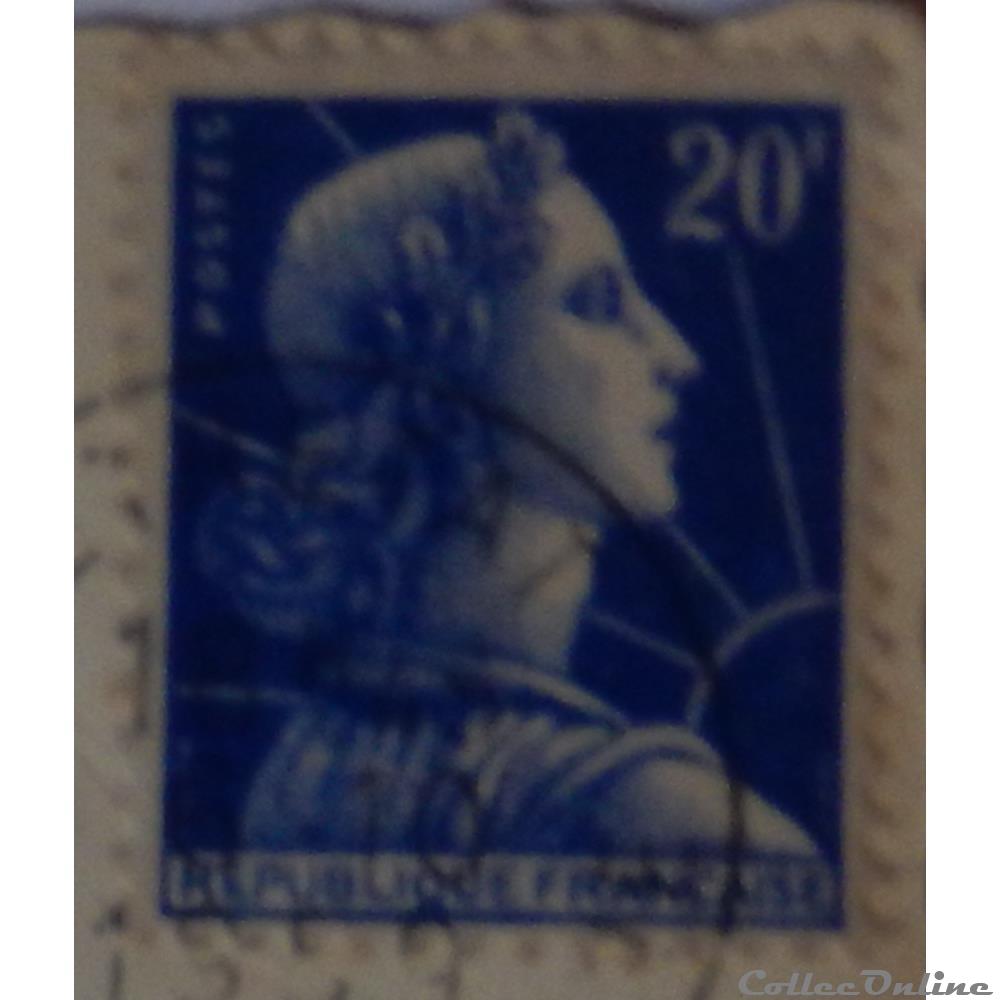 01011B Marianne de Muller, 20 F outremer de 1955 4 timbre france 01011b marianne de muller 20 f outremer de 1955