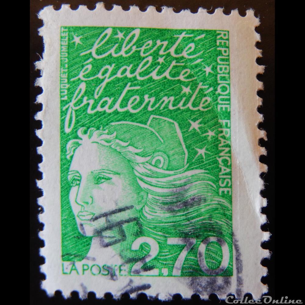03091 Marianne de Luquet 2F70 vert de 1997 3 timbre france 03091 marianne de luquet 2f70 vert de 1997