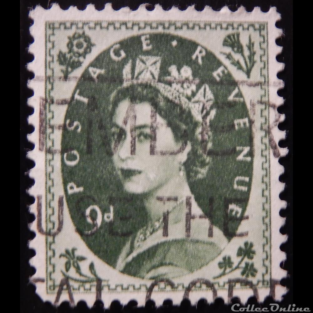 Royaume-Uni 00296 reine Elisabeth II 9d de 1955 3 timbre europe royaume uni 00296 reine elisabeth ii 9d de 1955