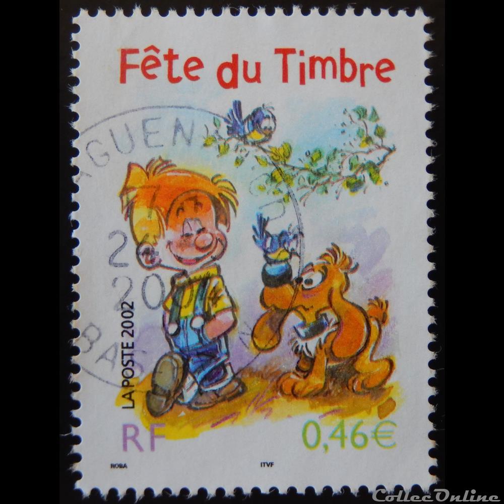 03467 Fête du timbre 2002 Boule et Bill 0.46€ de 2002 france 03467 fete du timbre 2002 boule et bill 0 46 de 2002