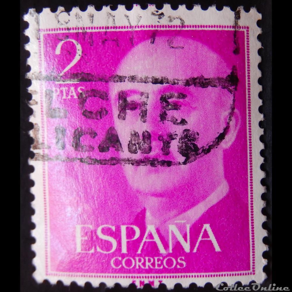 Espagne 00865A général Francisco Franco 2Ptas de 1956 3 timbre europe espagne 00865a general francisco franco 2ptas de 1956