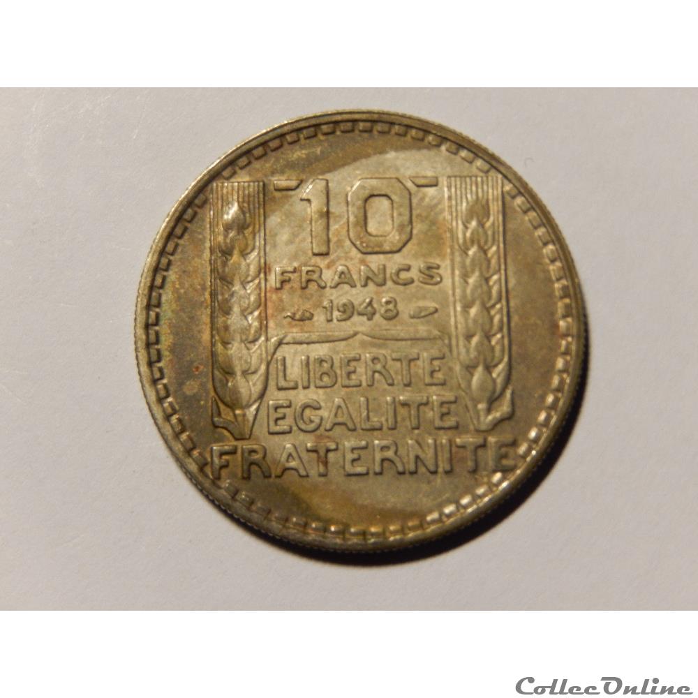 monnaie france moderne 10 francs turin petite tete 1948