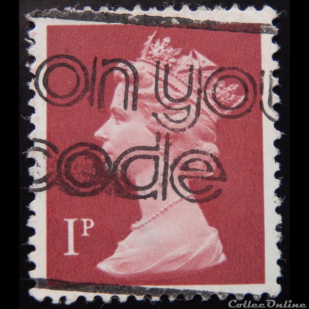 Royaume-Uni 00606 reine Elisabeth II 1p de 1971 timbre europe royaume uni 00606 reine elisabeth ii 1p de 1971