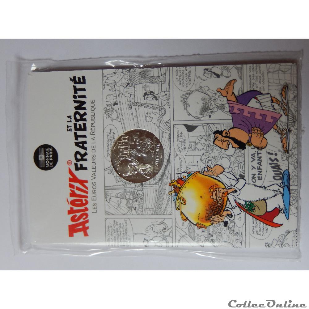 10 euros, Astérix et fraternité Grecs 2015 2 monnaie france moderne 10 euros asterix et fraternite grecs 2015
