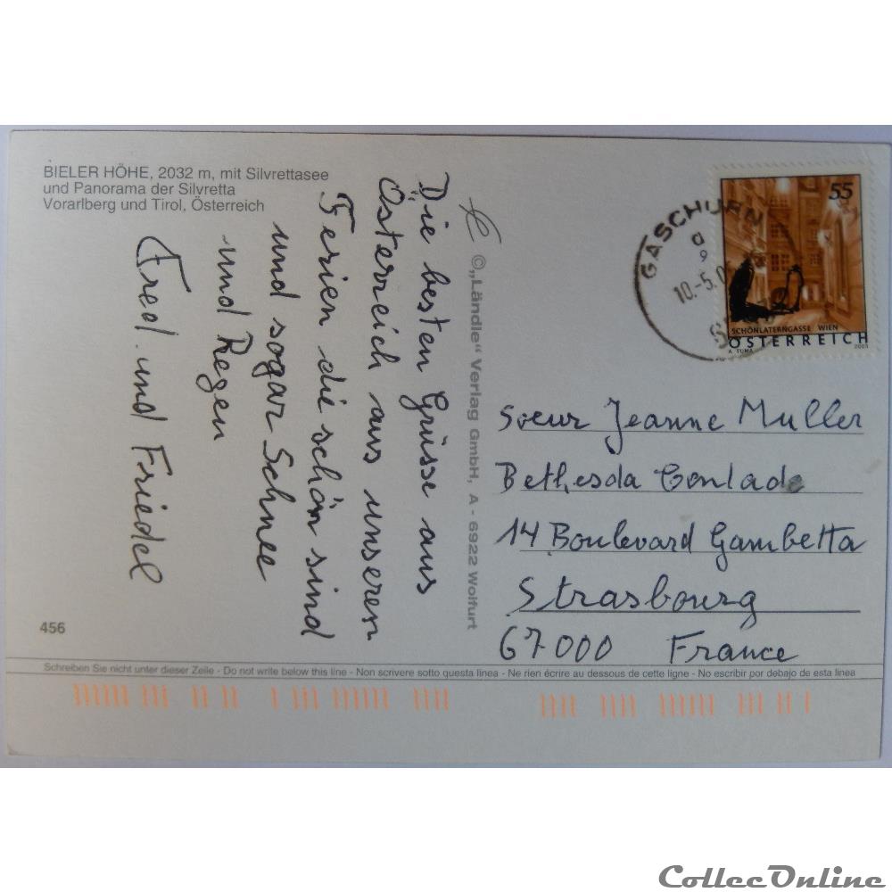 CP d'Autriche, Vorarlberg et Tirol, Bieler Höhe carte postale europe rhone alpe cp autriche vorarlberg et tirol bieler hohe
