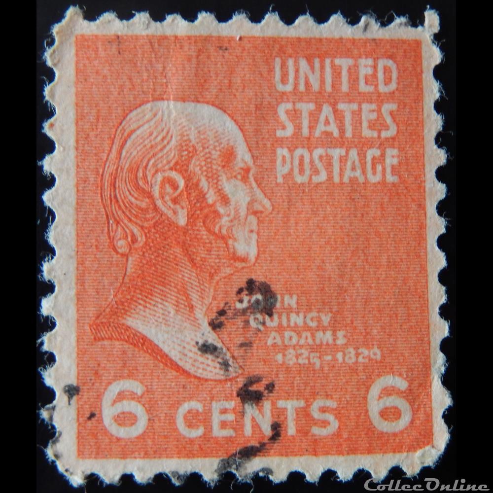 Etats Unis 00376 John Quincy Adams 6c de 1938 timbre amerique etats unis 00376 john quincy adams 6c de 1938