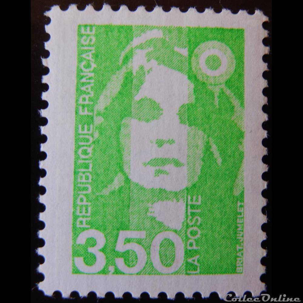 02821 Marianne de Briat 3F50 vert-jaune timbre france 02821 marianne de briat 3f50 vert jaune