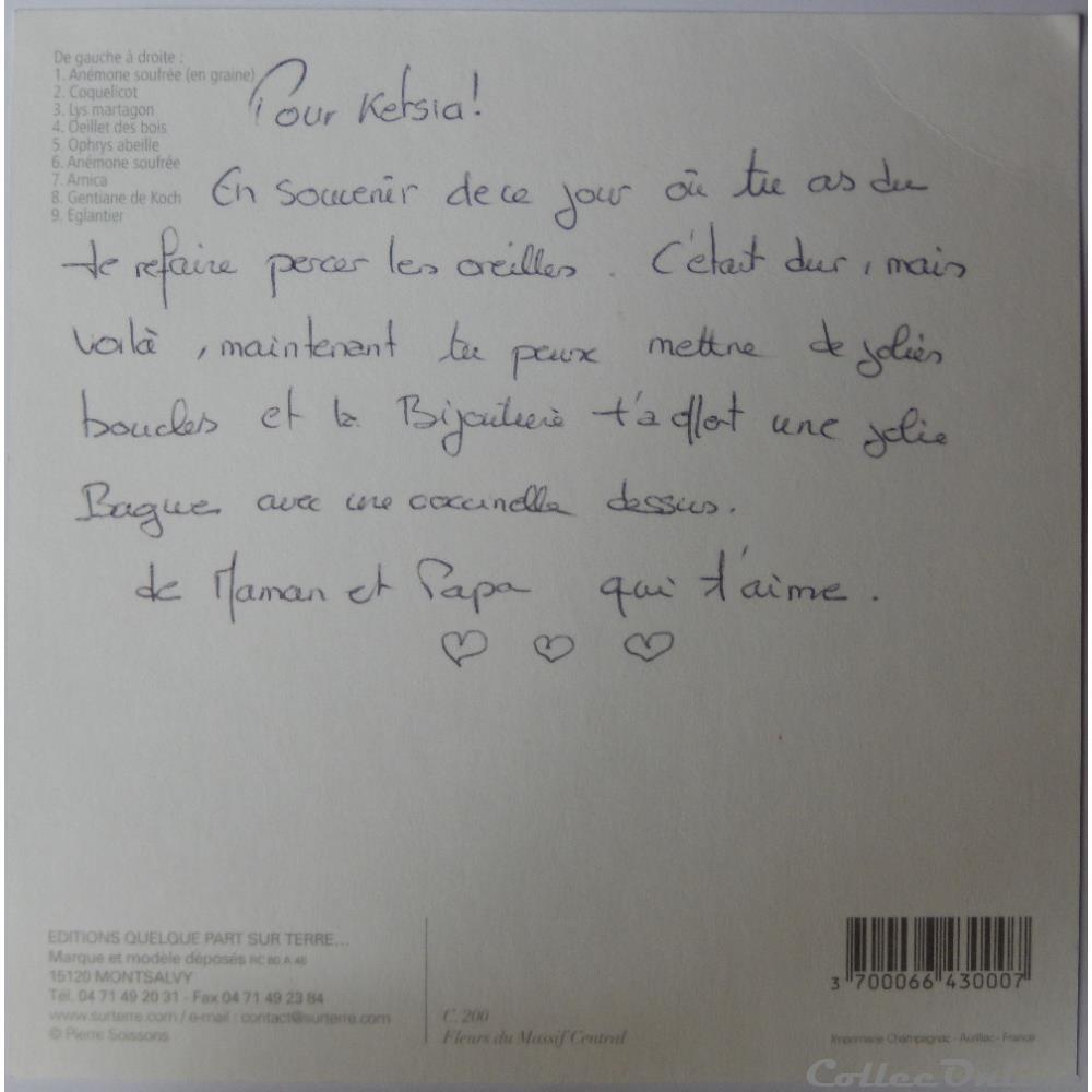carte postale europe midi pyrenee cp flore