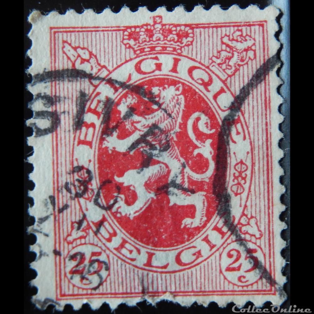 Belgique 00282 lion debout 25c de 1929 timbre europe belgique 00282 lion debout 25c de 1929
