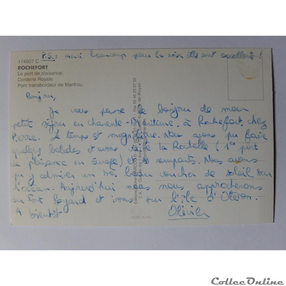 carte postale france poitou cp de charente maritime rochefort