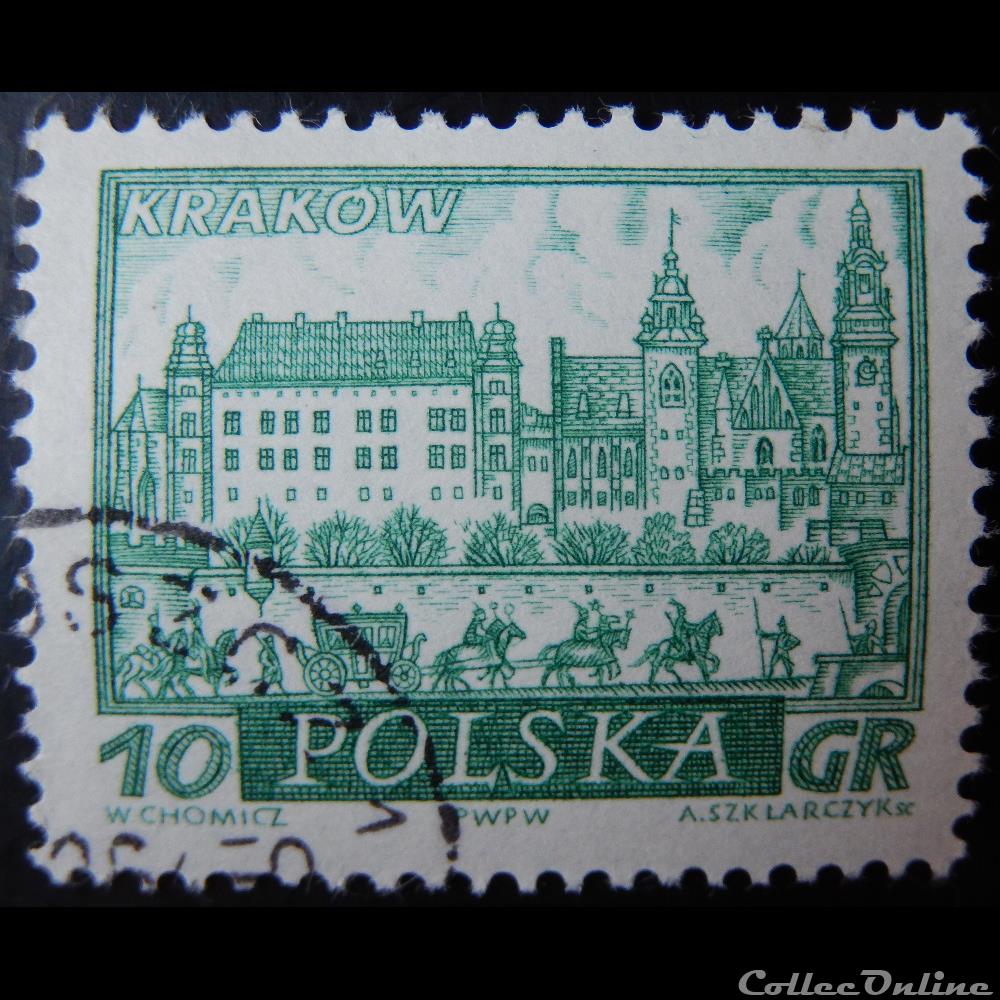 timbre europe pologne 01053 cracovie 10gr de 1960