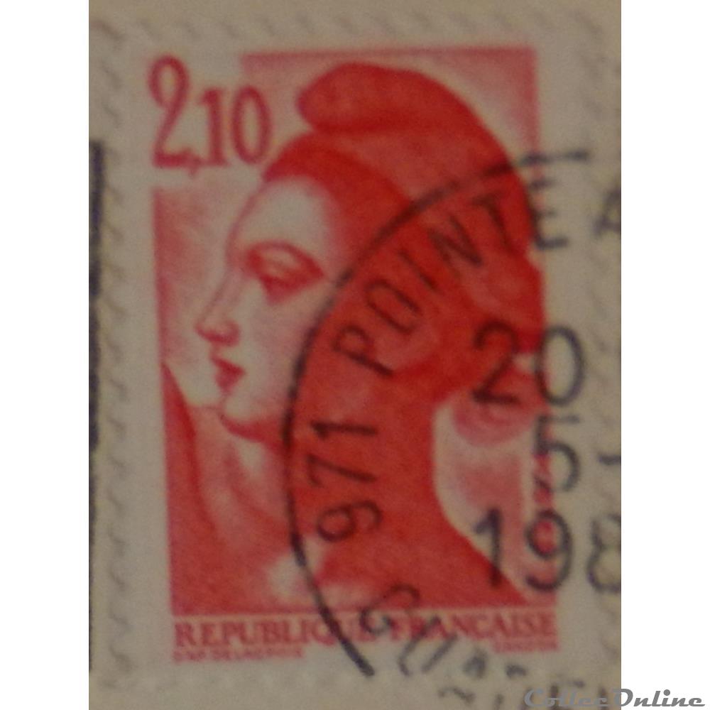 02319 La République, type Liberté - 2F10 rouge de 1984 2 timbre france 02319 la republique type liberte 2f10 rouge de 1984