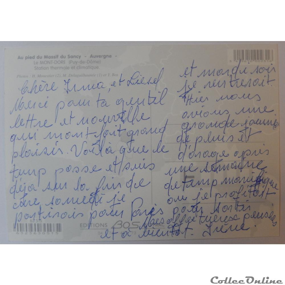 CP du Puy-de-Dôme, Le Mont Dore carte postale france auvergne cp du puy de dome le mont dore