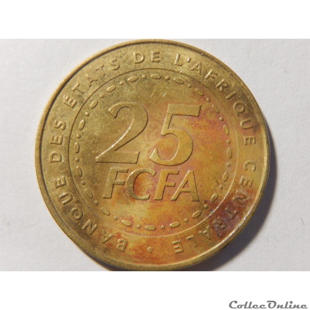 monnaie monde republique centrafricaine 25 francs cfa de 2006