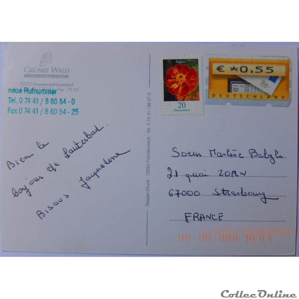 carte postale europe provence cote azur cp allemagne bade wurtemberg freudenstadt lauterbad