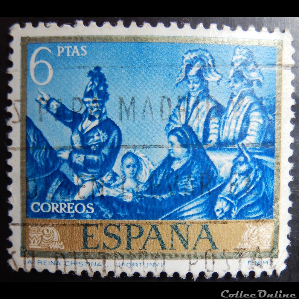 timbre europe espagne 01516 peinture de mariano fortuny 6ptas de 1968