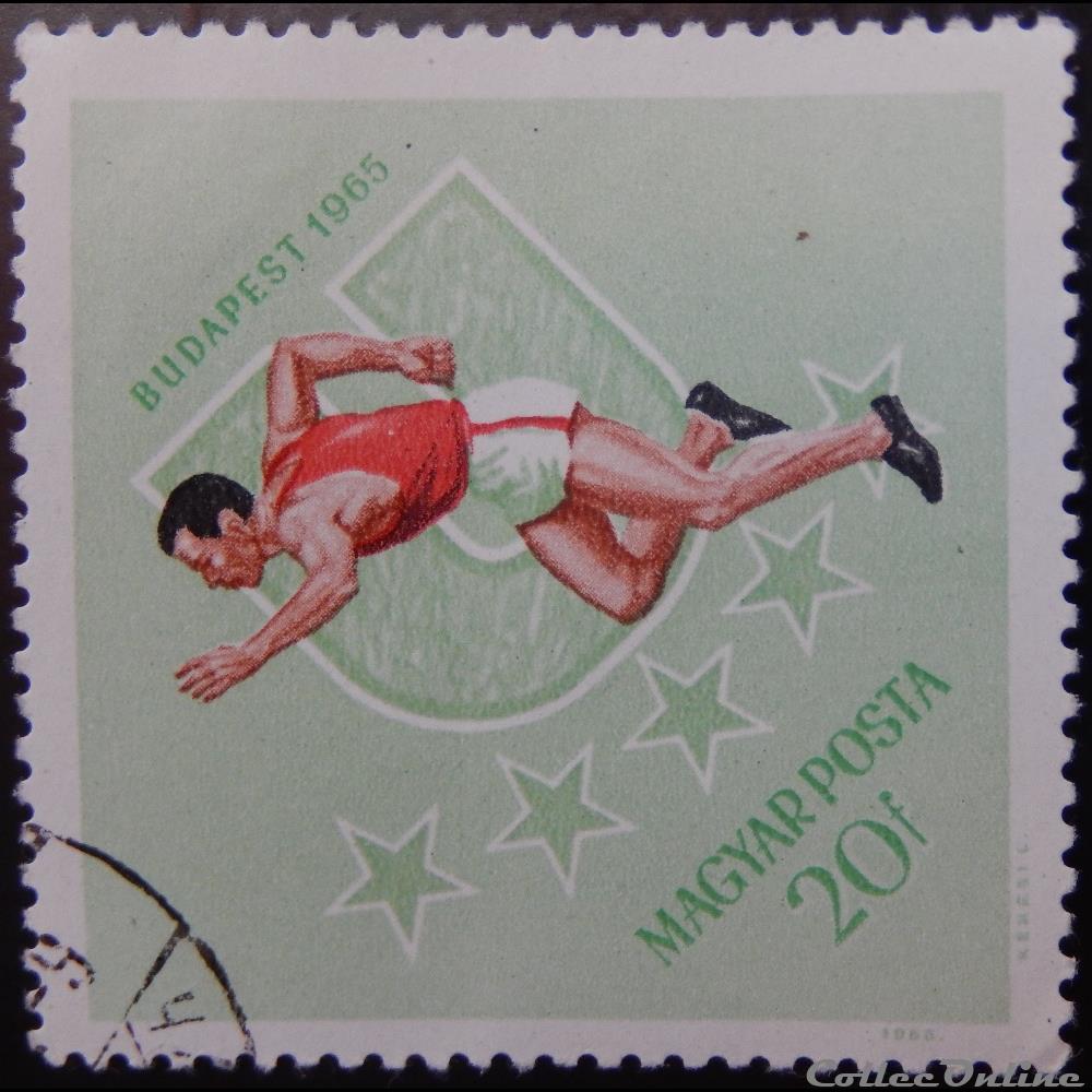 Hongrie 01754 course à pied 20f de 1965 timbre europe hongrie 01754 course a pied 20f de 1965