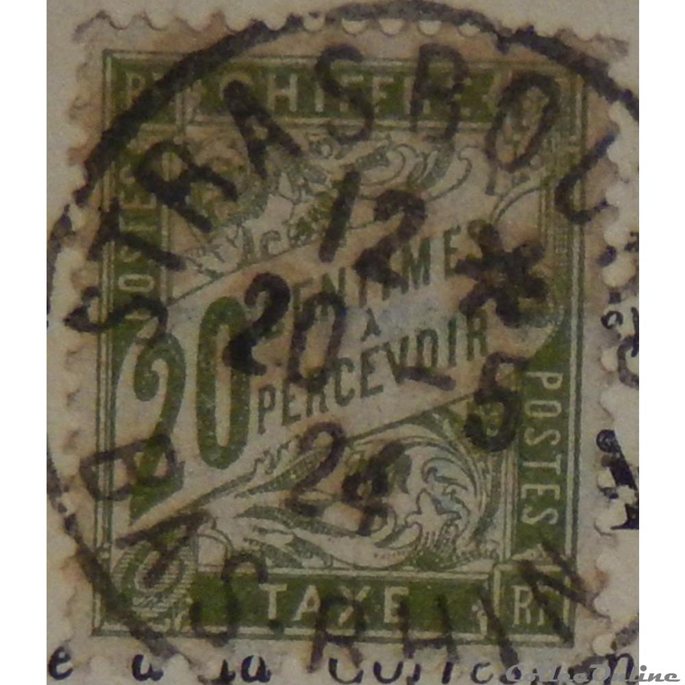 TT0031 20 centimes à percevoir de 1906 timbre france tt0031 20 centimes a percevoir de 1906