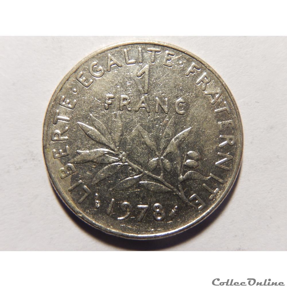 1 franc semeuse 1978 monnaie france moderne 1 franc semeuse 1978